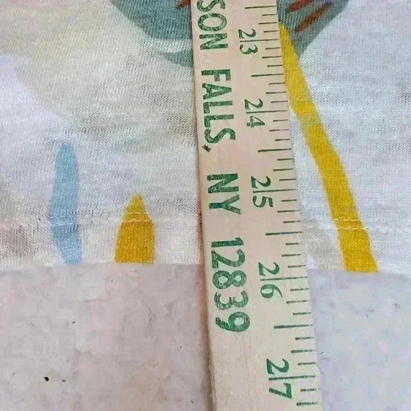 Cynthia Rowley Linen Top Womens 1X Boho Flowy Fall Floral Leaves Lagenlook - Picture 9 of 16